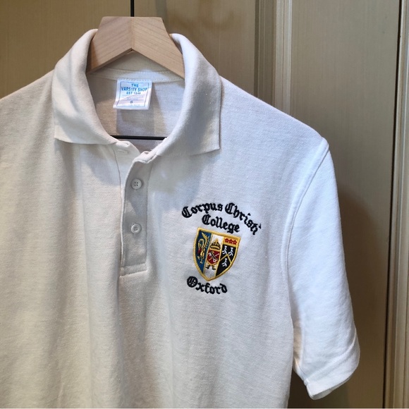 University of Oxford Corpus Christi College Custom Polo Shirt, White, Size Small - Picture 3 of 16